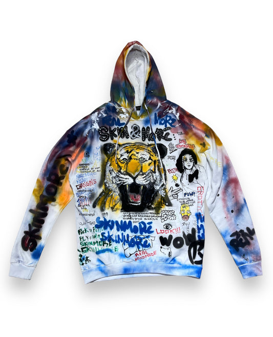 graffiti hoodie made by a tiger
